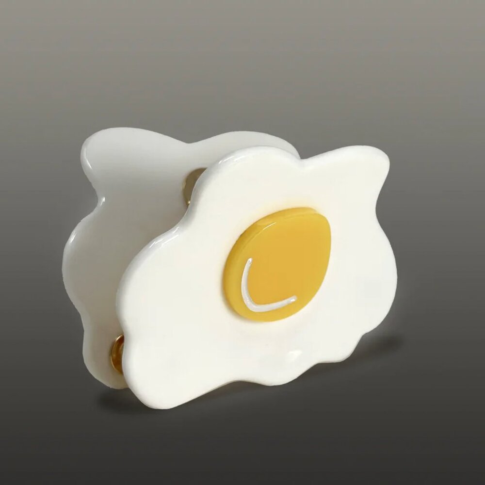 Sunny Egg Hair Claw – Cute Egg Shape Hair Clip | Fun Breakfast Accessory